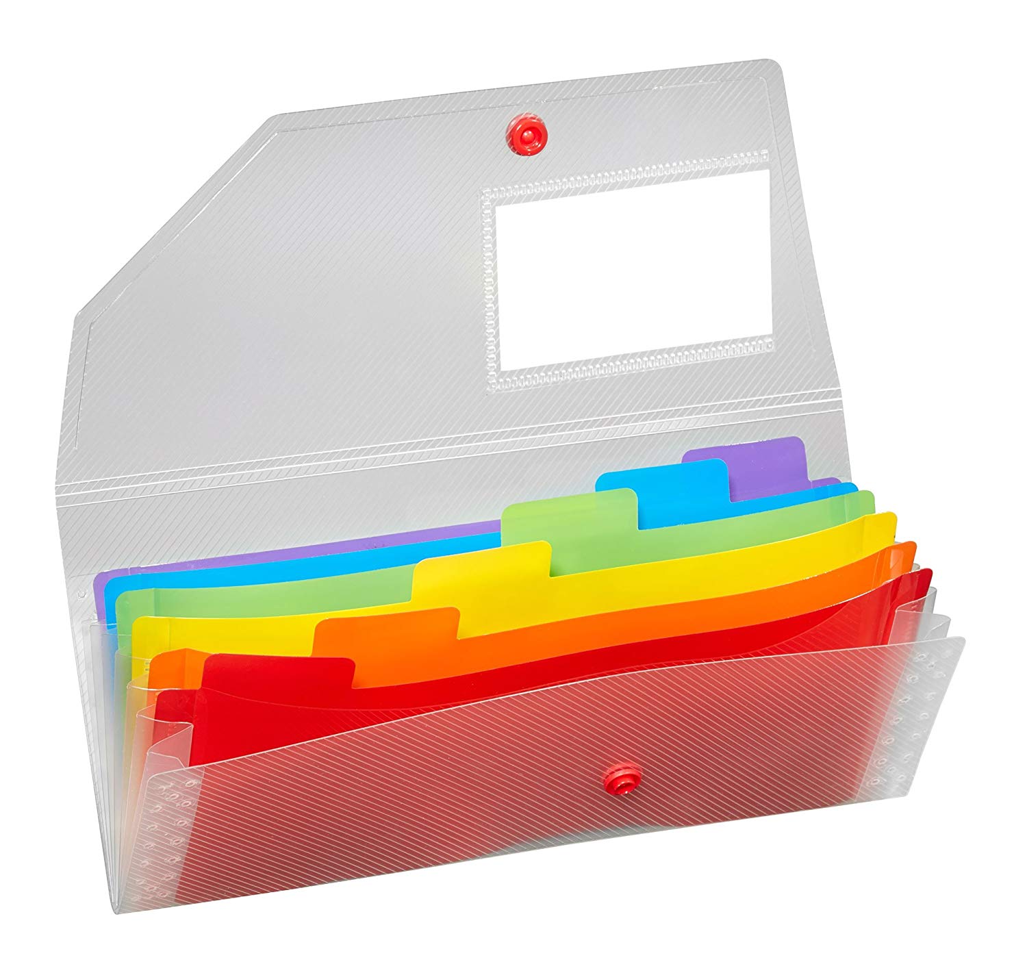 Snopake DL Rainbow Expanding Organiser 6-Part [Pack of 1] Ref: 15770 ...