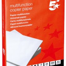 5 Star Office Copier Paper Multifunctional Ream-Wrapped 80gsm A3 White [500 Sheets]