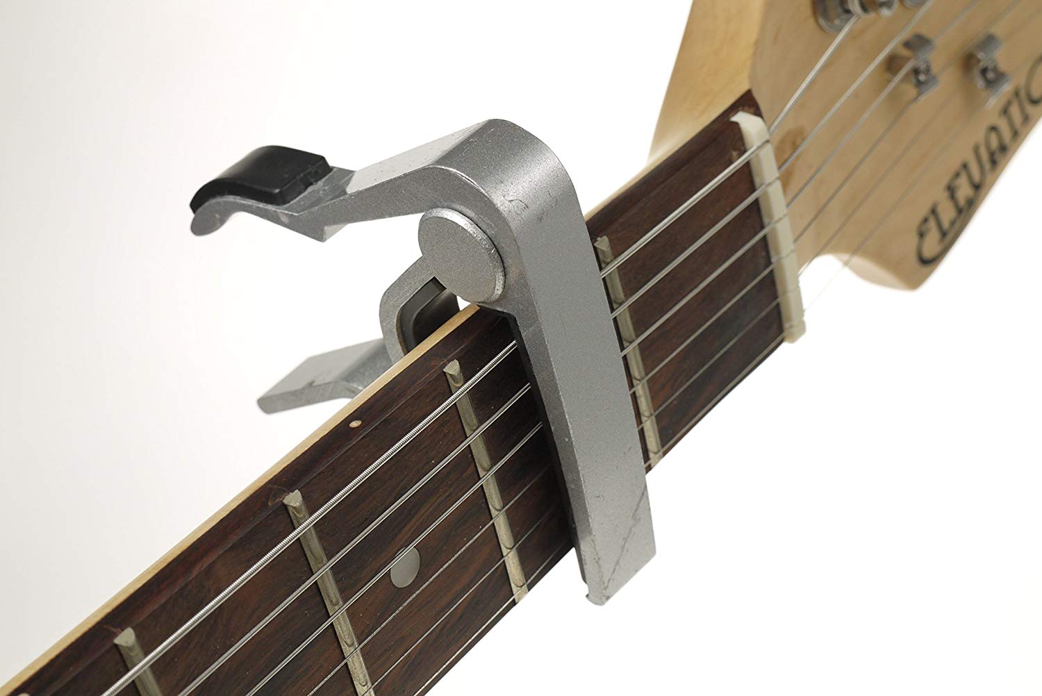 RockJam RJCAPO-CH Universal quick release trigger Guitar Capo for Acoustic Guitar Capo and Electric Guitar Capo Chrome - Image 4