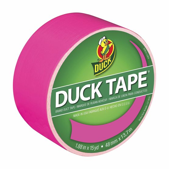 Duck Tape Solid Colours Neon Pink, Repair, Craft, Personalise, Decorate and Educate - 48mm x 13.7m