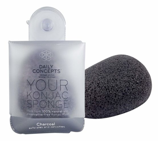 Daily Concepts - Daily Konjac Sponge Charcoal Infused with Bamboo Charcoal to Detoxify and Absorb Skin Impurities for Your Face, Soft and Gentle Texture Suitable for All Skin Types 23g - Image 2