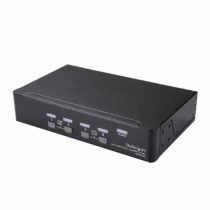 StarTech 4 Port DisplayPort KVM Switch - 4K 60Hz - Single Display - Dual Port UHD DP 1.2 USB KVM Switch with Integrated USB 2.0 Hub & Audio - Dell, HP, Apple, Lenovo - TAA Compliant (SV431DPUA2)