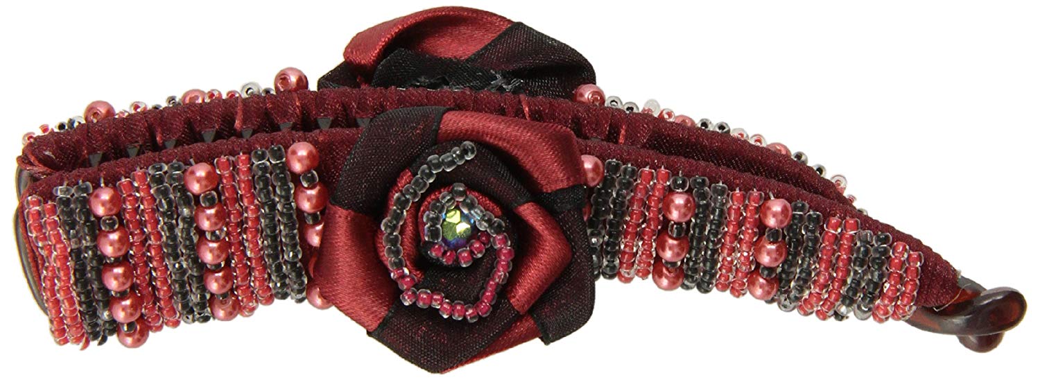 Caravan Hair Decoration Ponytail Holder Number 1300, Red