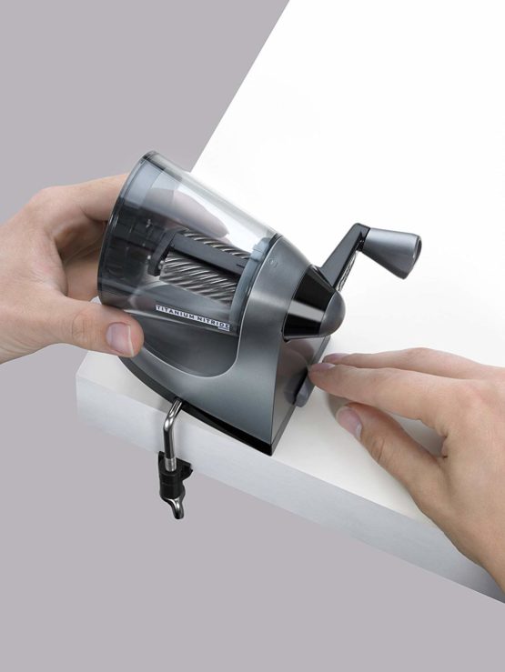 Westcott E-16549 00 iPoint ClassAct Manual Pencil Sharpener with Anti-Microbial Protection - Grey - Image 3