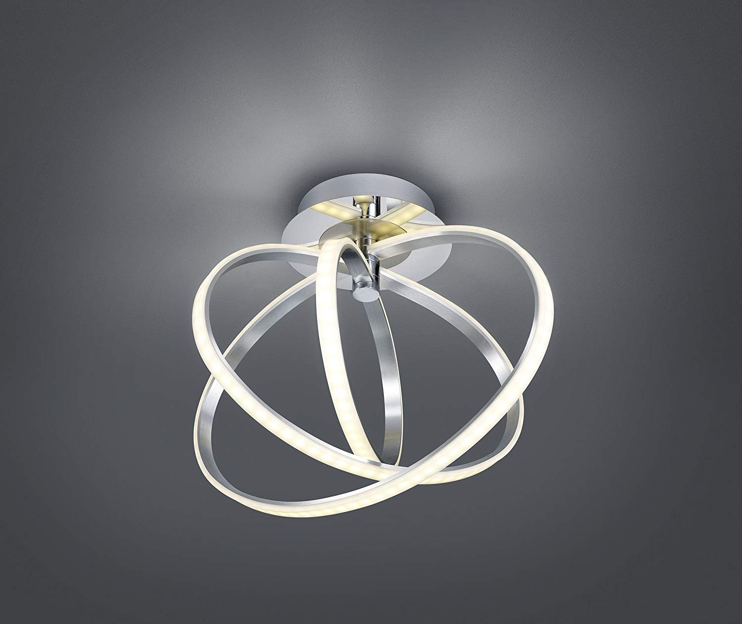 Trio Leuchten Ceiling Light, 24 W, Silber, Weiß, 3er-Knoten-Deckenleuchte - Image 2