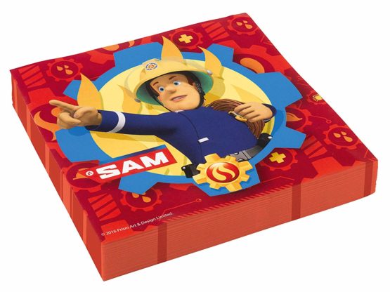 Amscan 9902177 - Fireman Sam Party Luncheon Napkins - 20 Pack