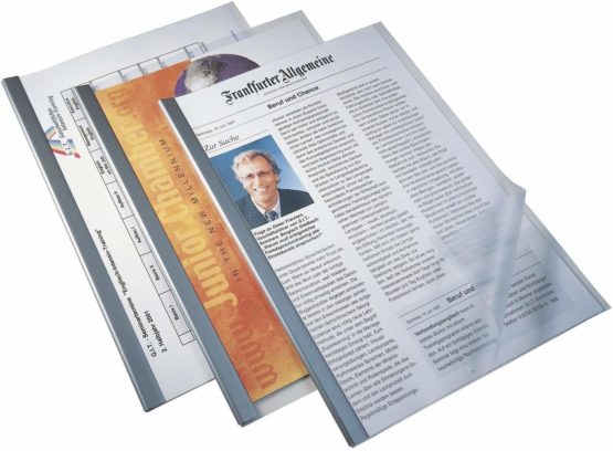 Durable Spine Bar A4 9mm Transparent | Pack of 25 Pieces | Ideal for Binding Unpunched Documents in Seconds | Holds Up-to 80 A4 Sheets - Image 3