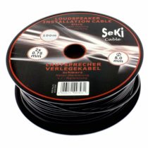 Loudspeaker Cable Round 2 x 0.75 mm² - Black - 25 m - CCA - PA Installation Cable - Audio Cable - Box Cable