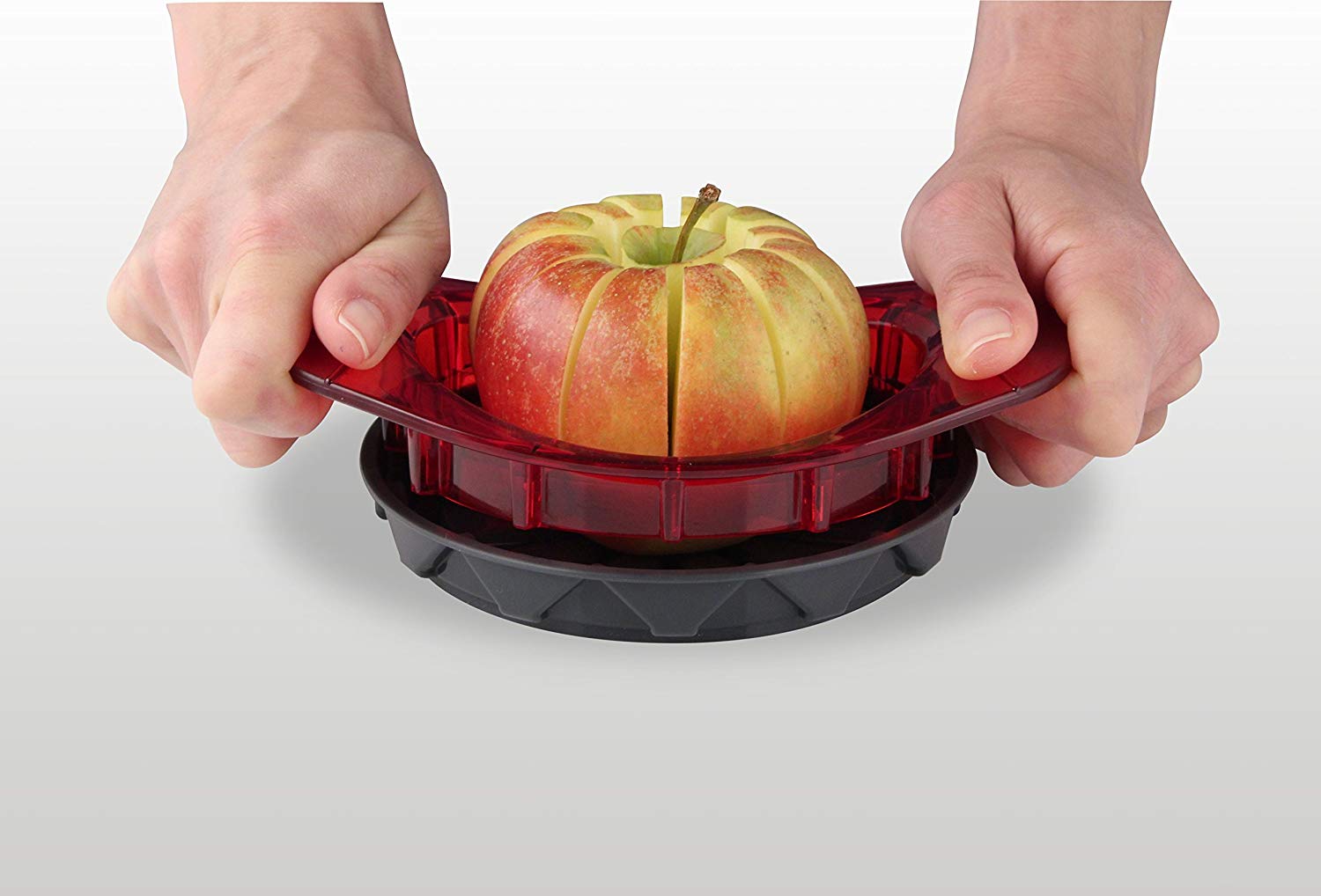 Drer AppleSlicer Classic with Bowl 14x18x4 cm in Blackred, 14 x 18 x