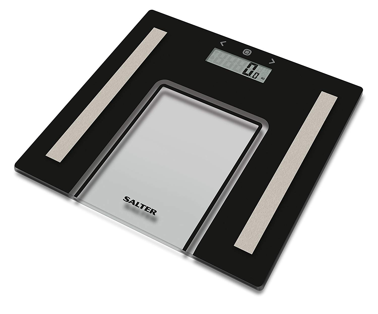 Salter Glass Analyser Bathroom Scale -180 Kg Maximum Capacity, 8 User Memory, Athlete Mode, Digital Weighing Scales, Slim