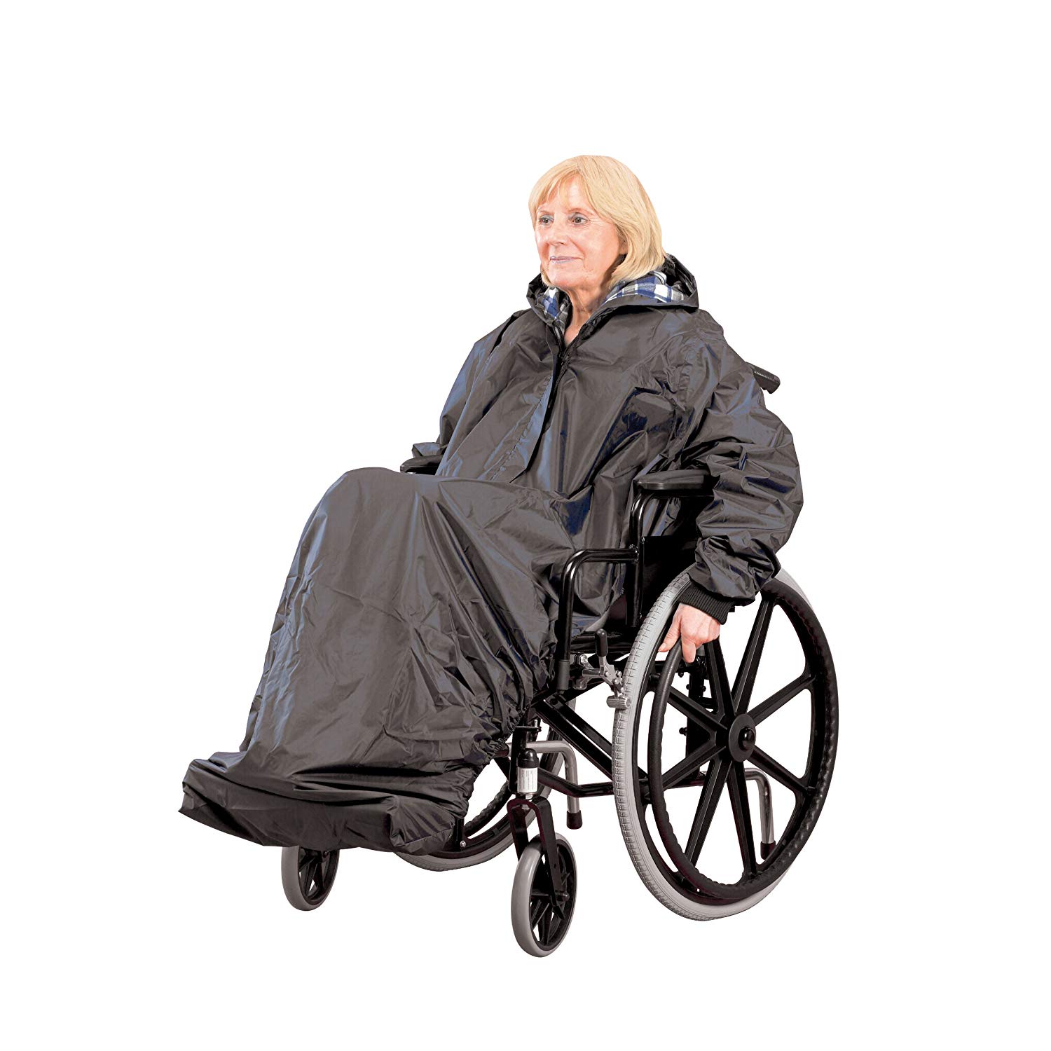 DAYS Wheelchair Mac with Sleeves, Waterproof Complete Protection, Elasticated for Snug Fit Prevents Fabric From Getting Wet