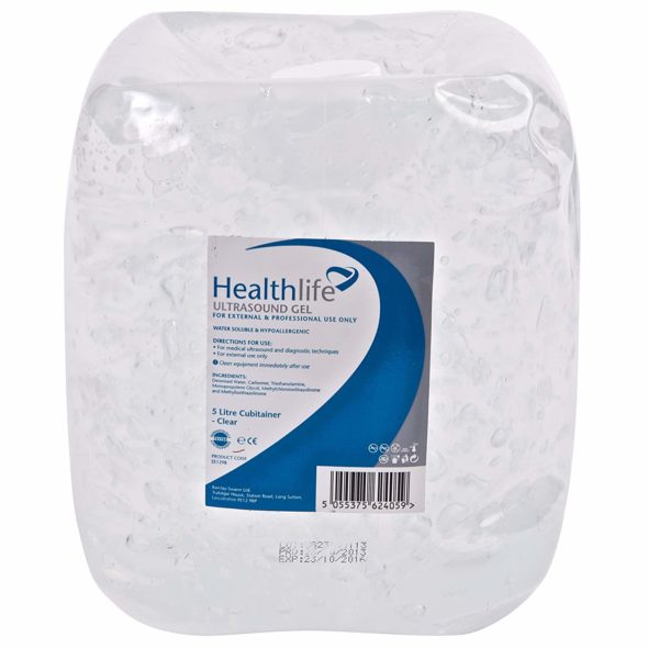 Healthlife Ultrasound Gel with Refill Bottle, 5 Litre, Clear USgel5L