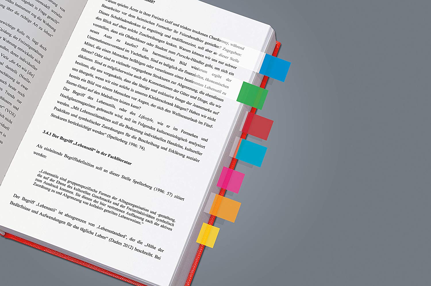 SIGEL HN684 Transparent Index Page Markers, 10 colours in a set, 500 strips, Mult-color, 200 x 54 mm - Image 2