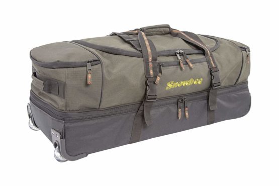Snowbee XS Deluxe Travel Rolling Bag with Pull Out Handle & Two Way Zip Closure - Green/Black, One Size - Image 3