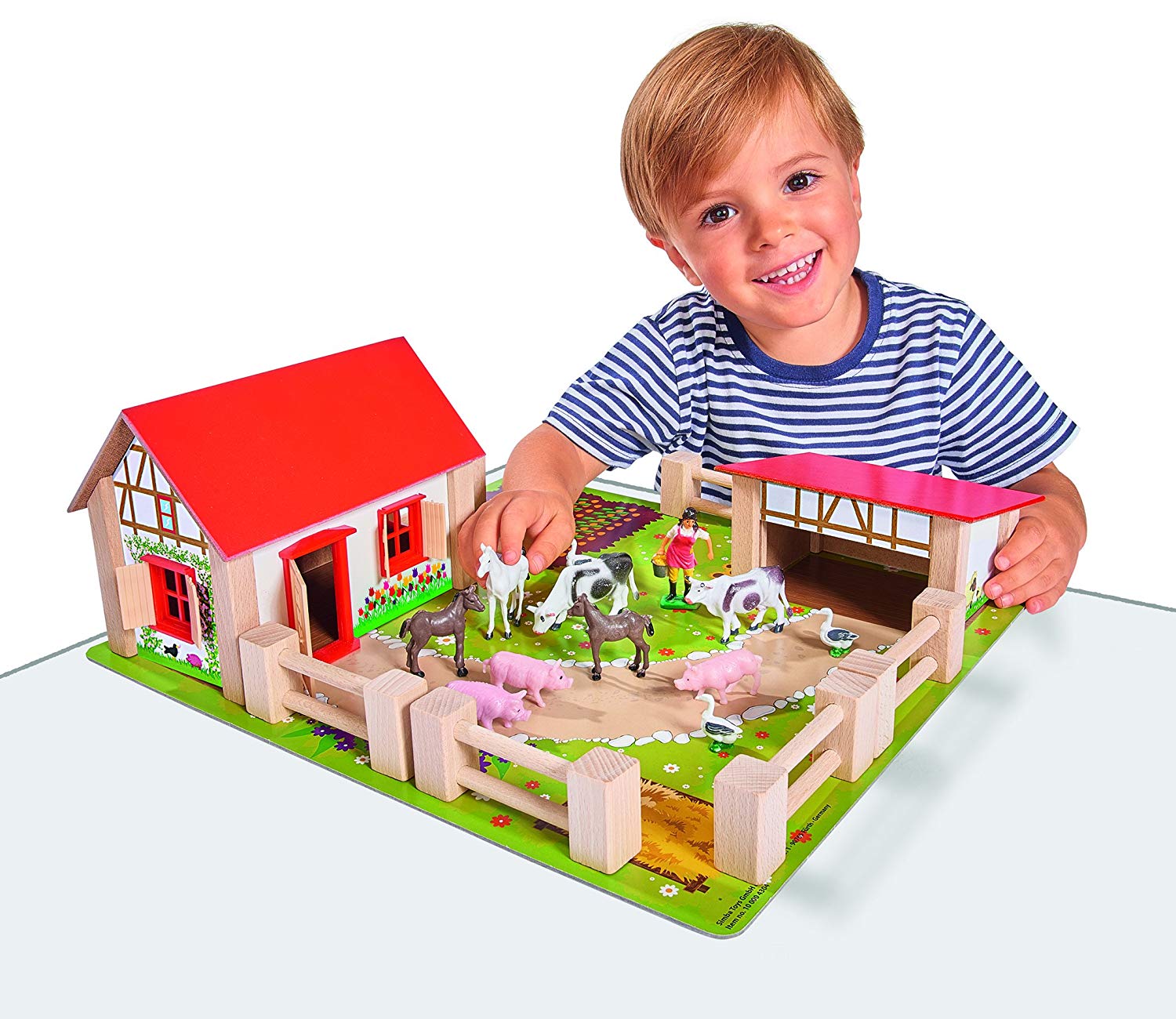 Eichhorn Liitle Farm Wooden Toy Set (21-Piece, Multi-Colour), Multicolor, standard size - Image 3