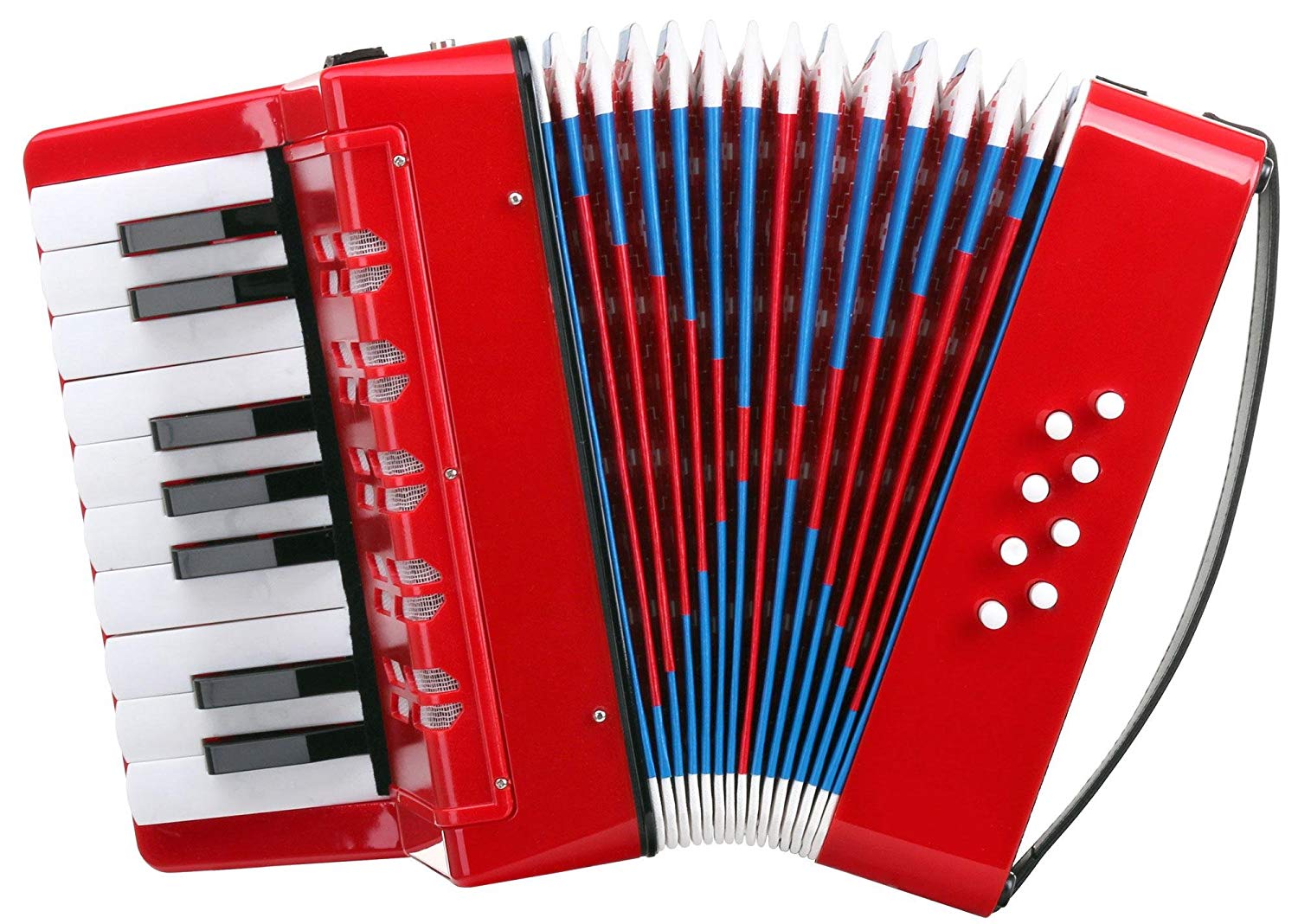 Classic Cantabile Bambino Rosseo Children's Accordion (3+ Years, 17 Note Buttons, 8 Bass, Adjustable Shoulder Strap) - Image 4