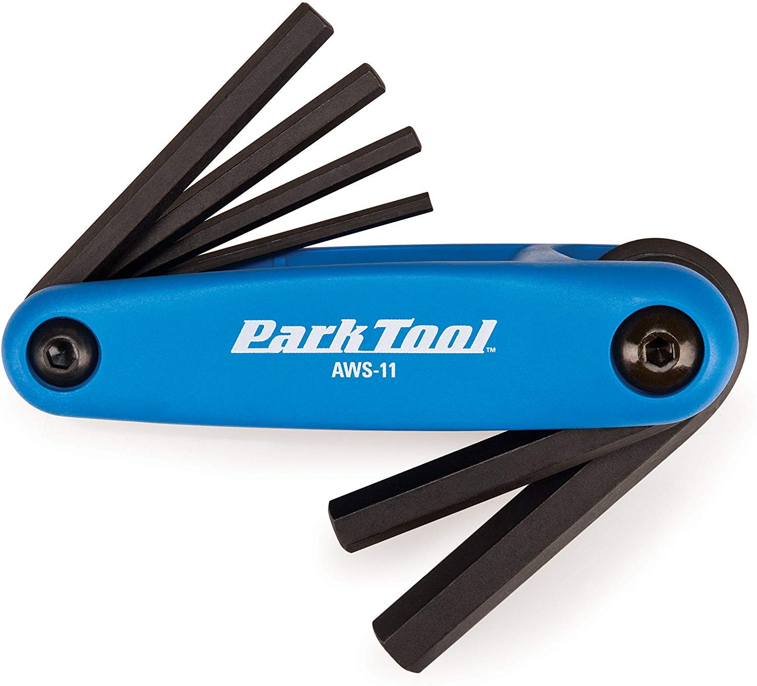 Park Tool AWS-11 Fold-Up Hex Wrench Set Tool 3 - 6 mm/8 - 10 mm, Blue