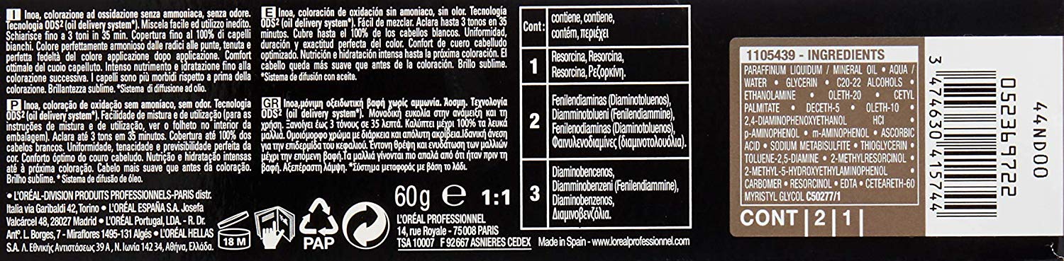 L'Oreal Inoa Hair Colour, Number, 7.13 60 ml, 7.13 Beige Blonde, 60 g (Pack of 1) - Image 3