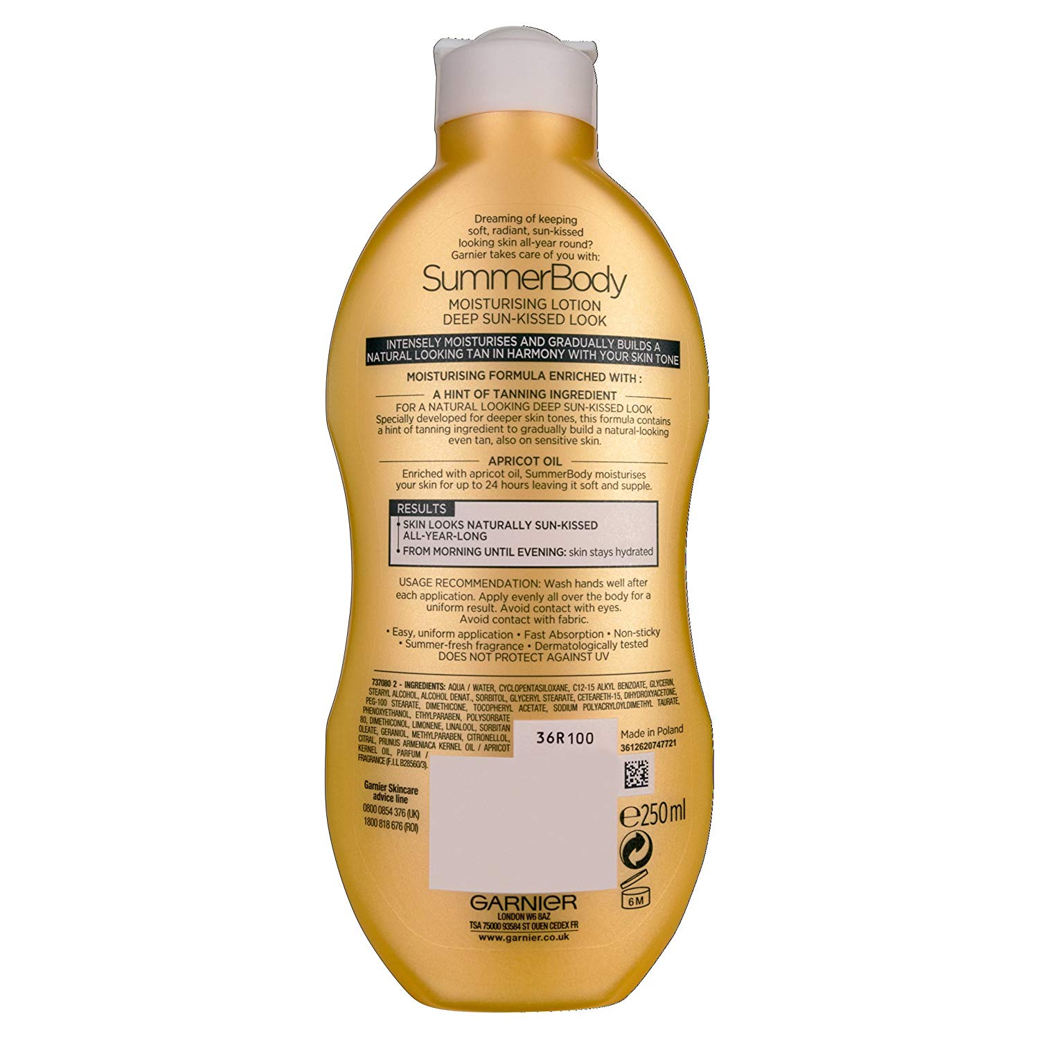 Garnier Summer Body Gradual Tan Moisturiser, for A Radiant Sun Kissed Glow - Image 2