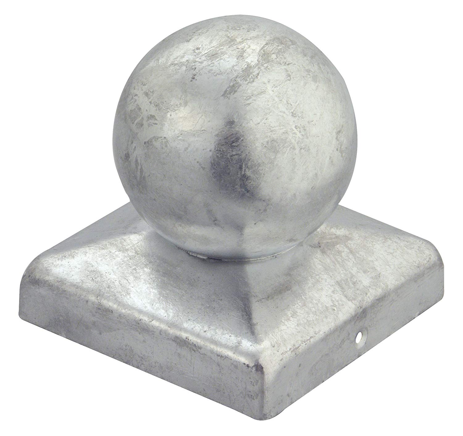 Post Cap for Wooden Posts with Ball Head 90 x 90 mm / 6 STK. Oberflaeche: feuerverzinkt