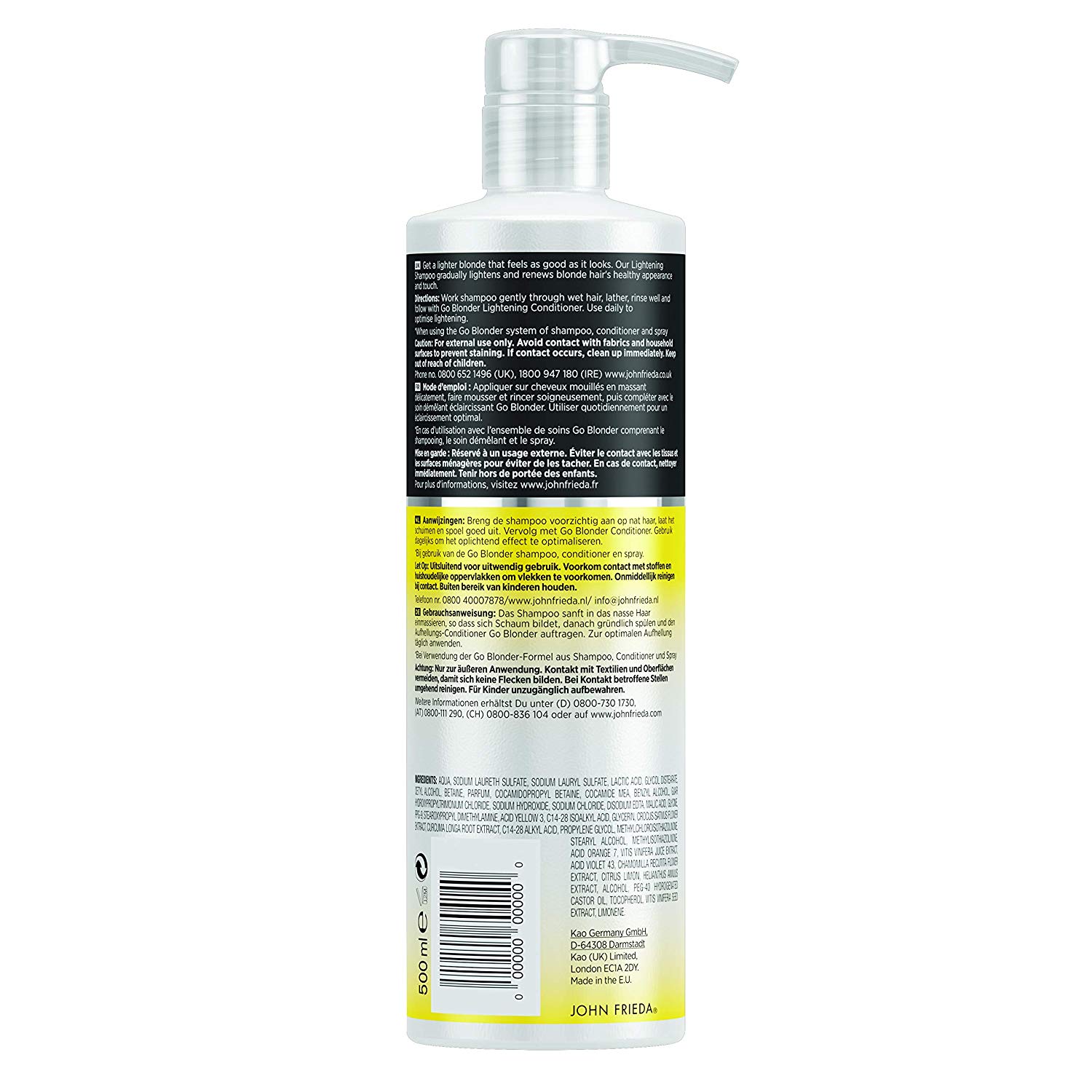 John Frieda Lightening for Blonde Hair Citrus, Shampoo, 500 ml (Pack of 1) - Image 2