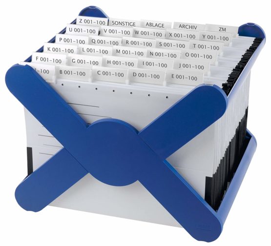 with cover HAN 19072-14 cutting-edge design blue X-CROSS TOP Suspension file rack Attractive