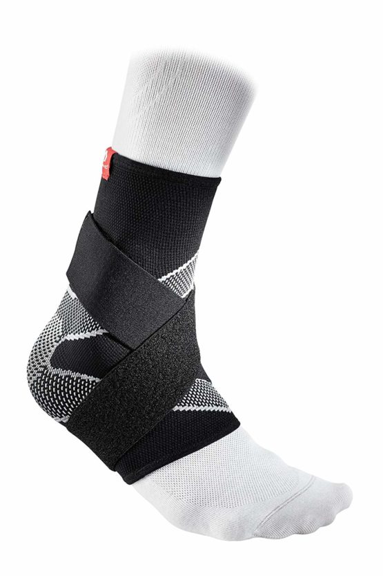 Mcdavid 5122 - Elastic Ankle Support Sleeve with Straps - Non-Neoprene Compression Ankle Support