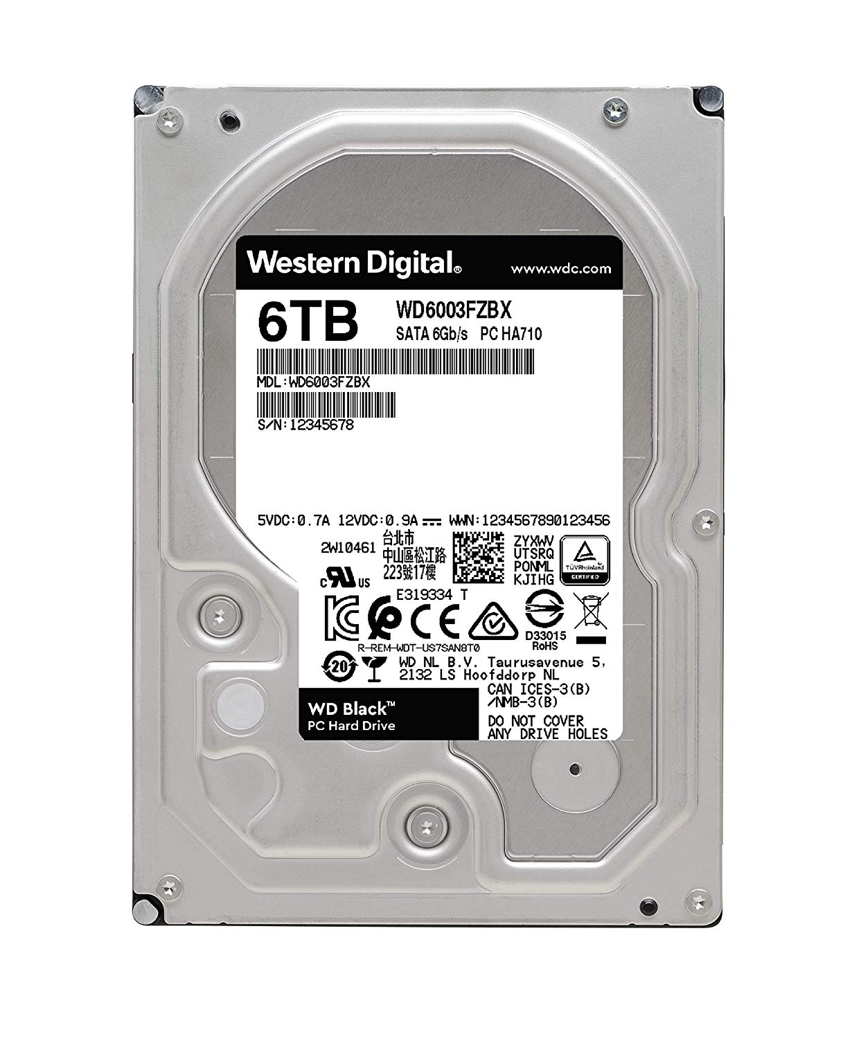 Western Digital 6 TB SATA 3.5 Hard Drive - Black - Image 3