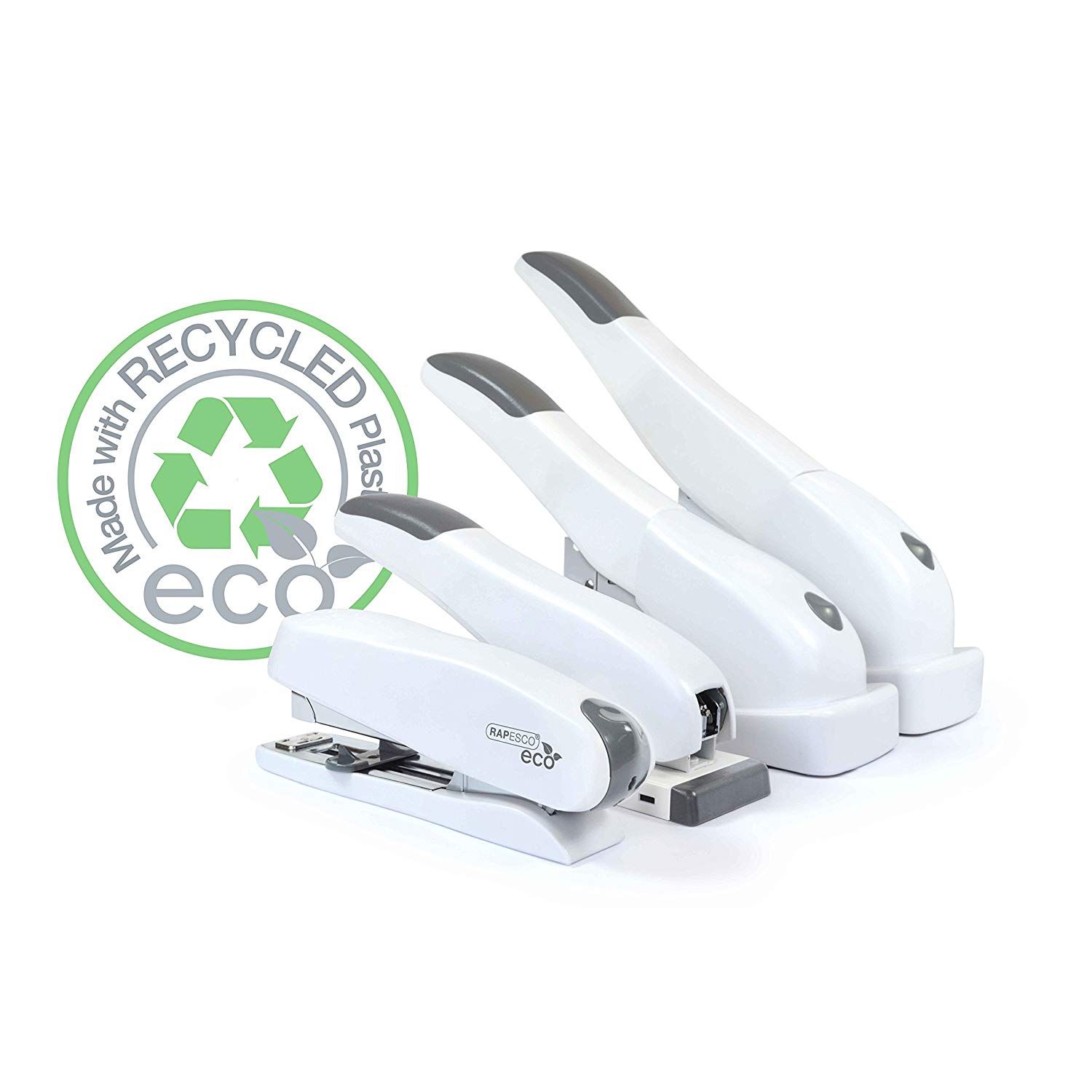 Rapesco 1390 ECO Spinna Front Loading Stapler, 50 Sheet Capacity, Soft White - Image 3