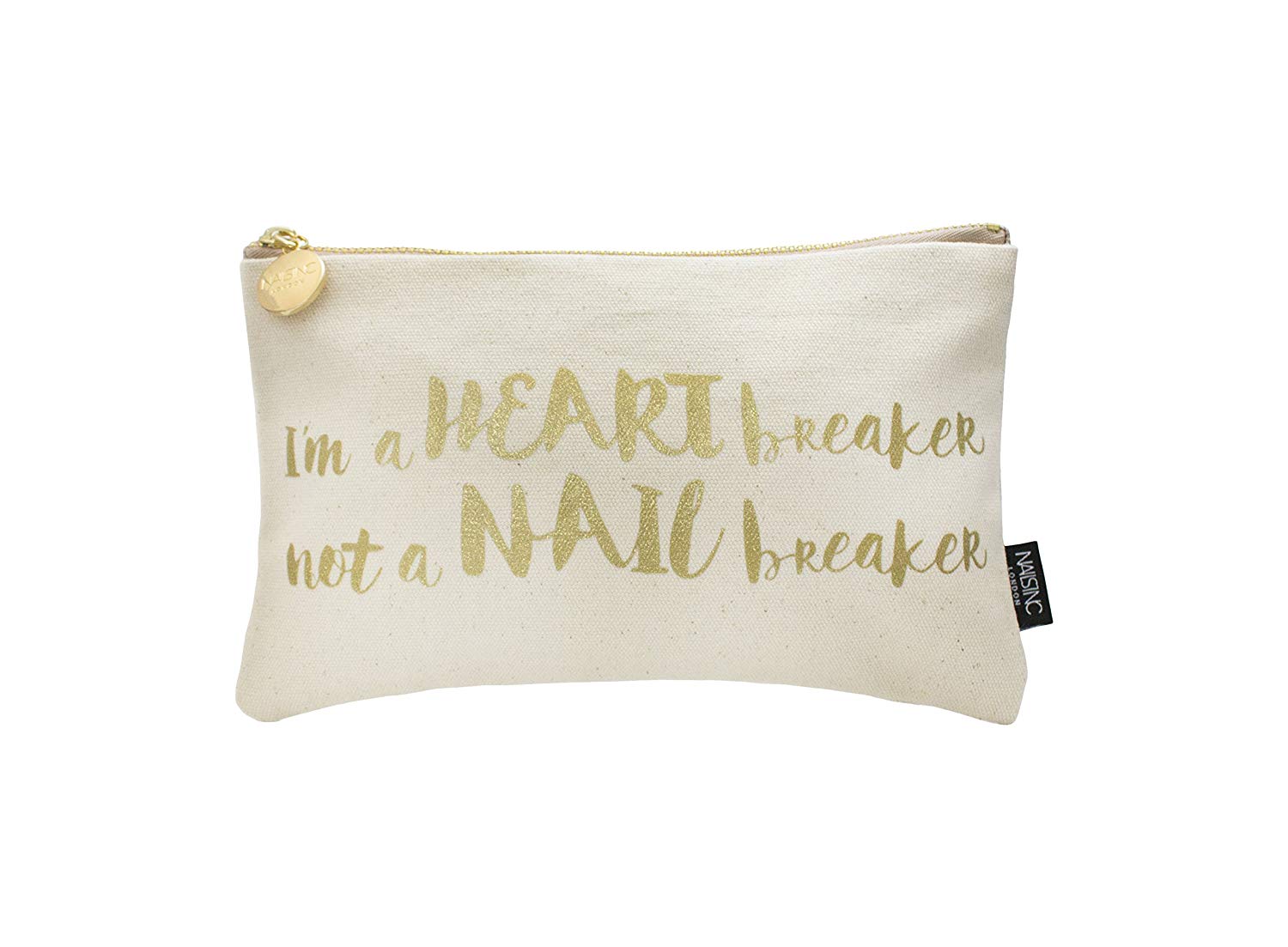 Nails Inc Slogan Cosmetic Bag, I'm a heart breaker not a nail breaker