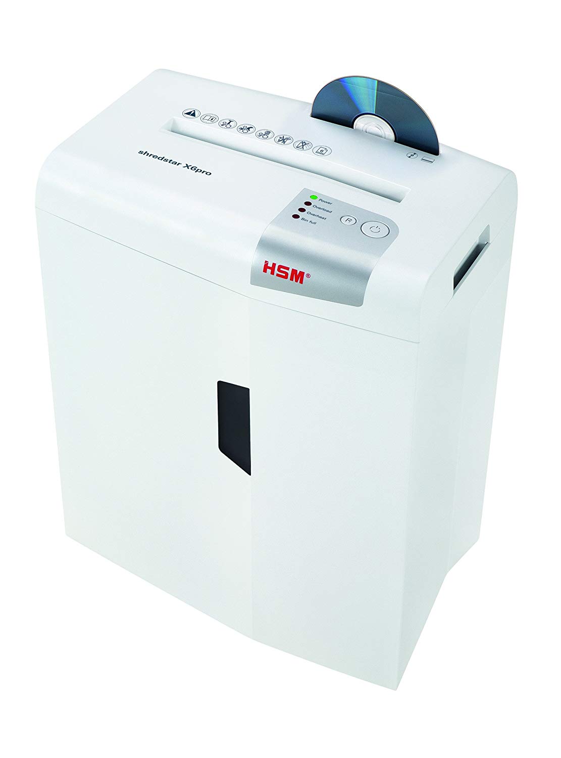 HSM 1046111 Shredstar X6pro Shredder, Security Level P-5, 6 Sheets (Particle Cut) with CD Shredder, 2 x 15 mm - Image 3