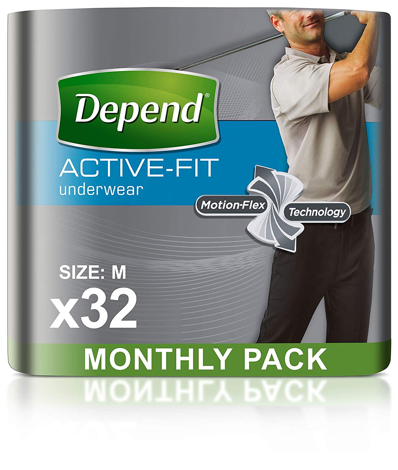 Depend ActiveFit Incontinence Pants for Men, Medium 32 Pants BigaMart