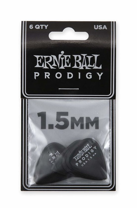 Ernie Ball 1.5 mm Black Standard Prodigy Picks 6-Pack - Image 2