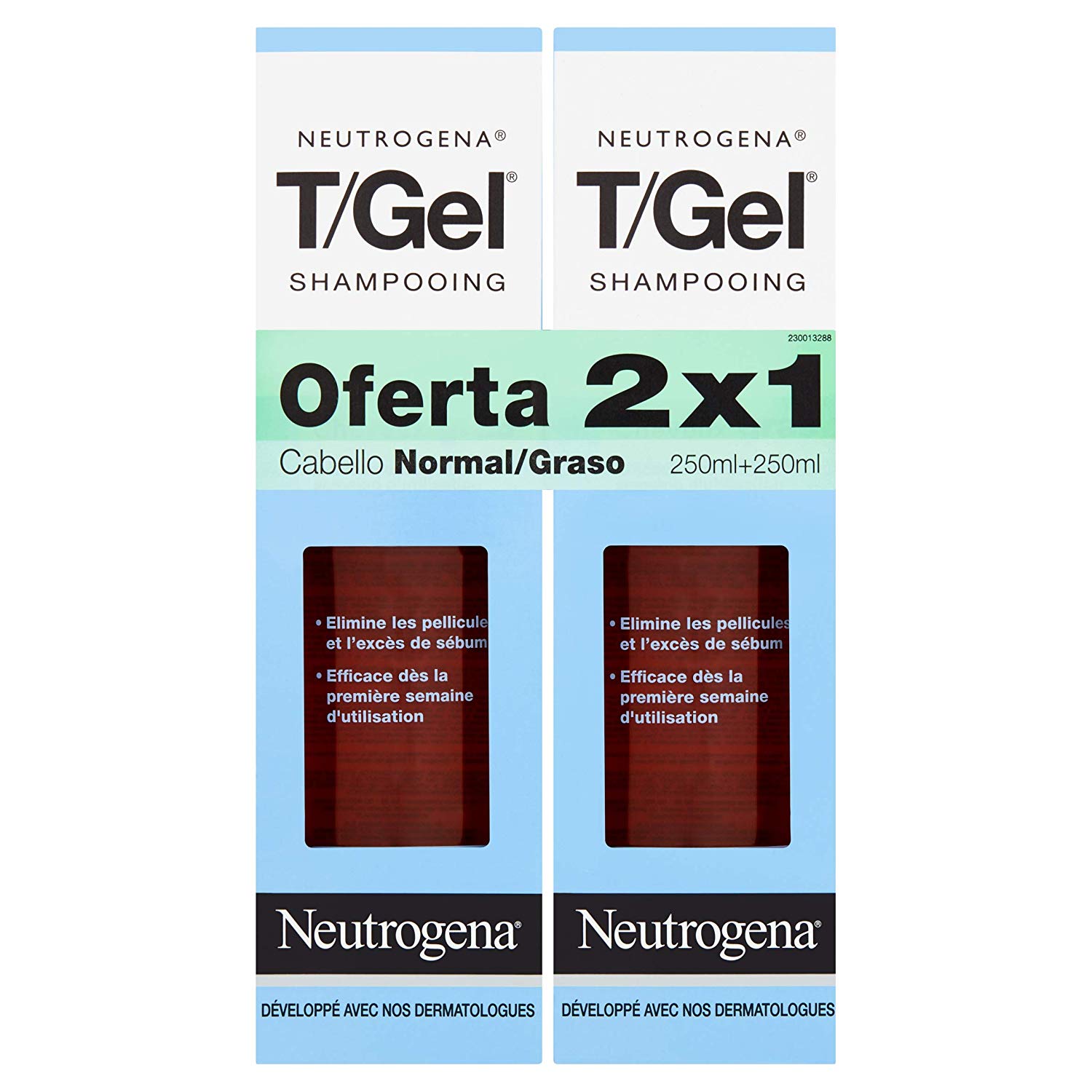 Neutrogena Hair Care, Normal/Oily 250 ml, Black/White, 250 ml (Pack of 2)
