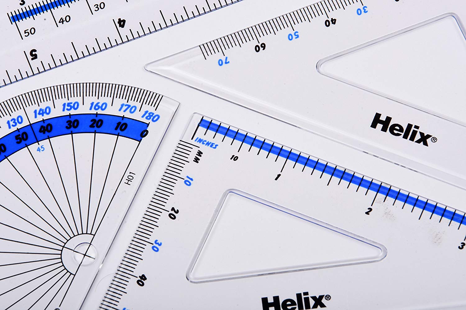 Helix 15cm Four Piece Geometry Set, white|black|clear - Image 4
