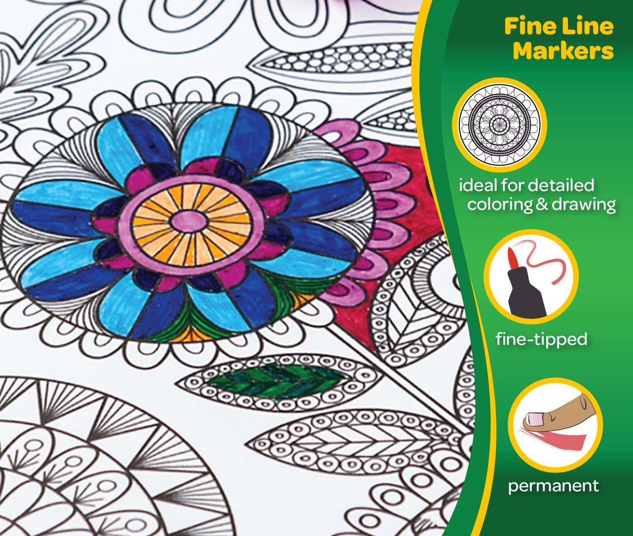 Crayola 58-7715 Fine Line Marker Set, Multi-Colour, Pack of 40, 40 count (Pack of 1) - Image 4