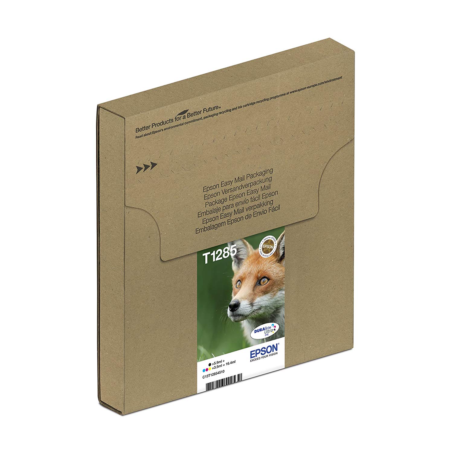 Epson T1285 Fox Genuine Multipack, Eco-Friendly Packaging, 4-colours Ink Cartridges, DURABrite Ultra Ink, 4 Colour C/M/Y/Blk, Standard - Image 2