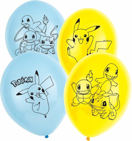Amscan 9904826 - Pokémon Birthday Party 11" Latex Balloons - 6 Pack