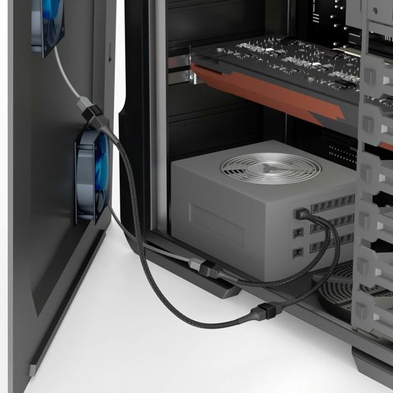 KabelDirekt – 15cm PWM fan to 2x PWM fan Y-cable + 30cm PWM fan extension cable - Image 4