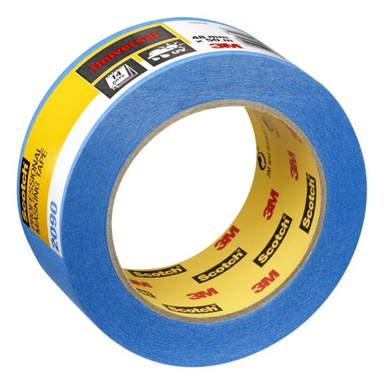 3M Masking Tape 2090 Universal Surfaces, medium tack, UV stable, indoors & outdoors, 48 mm x 50 m