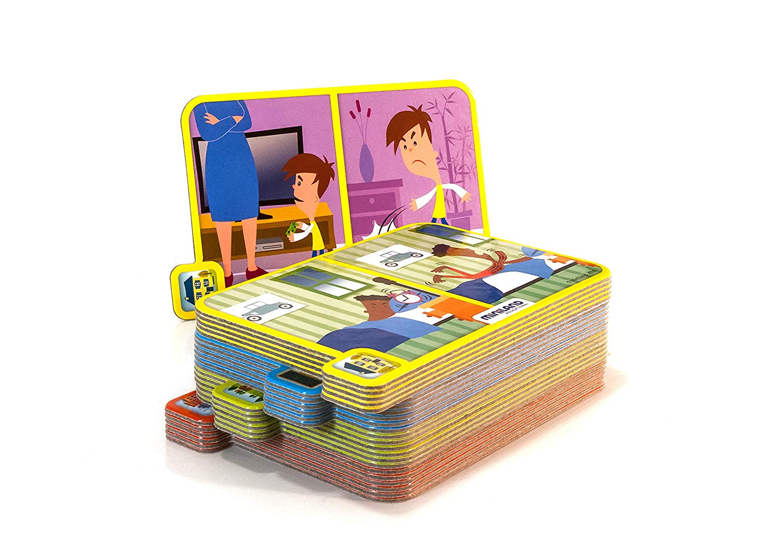 MINILAND Emotions Detective, a detective game to talk about everyday conflicts and build empathy 45402, Multi-color, Small or Compact - Image 4