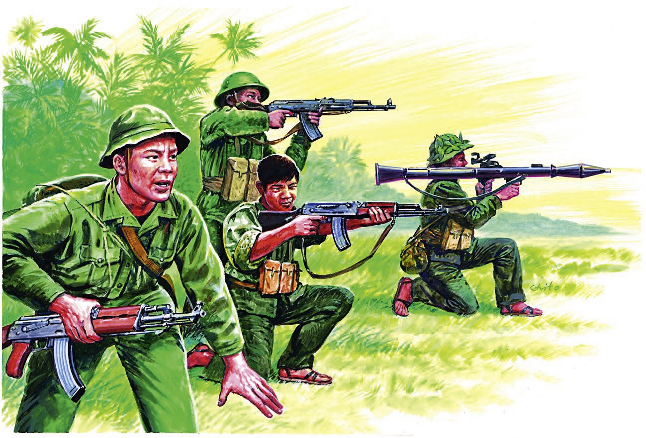 Italeri 1:72 - Vietcong - Vietnamese (Vietnam War), Molded Color, Mittel