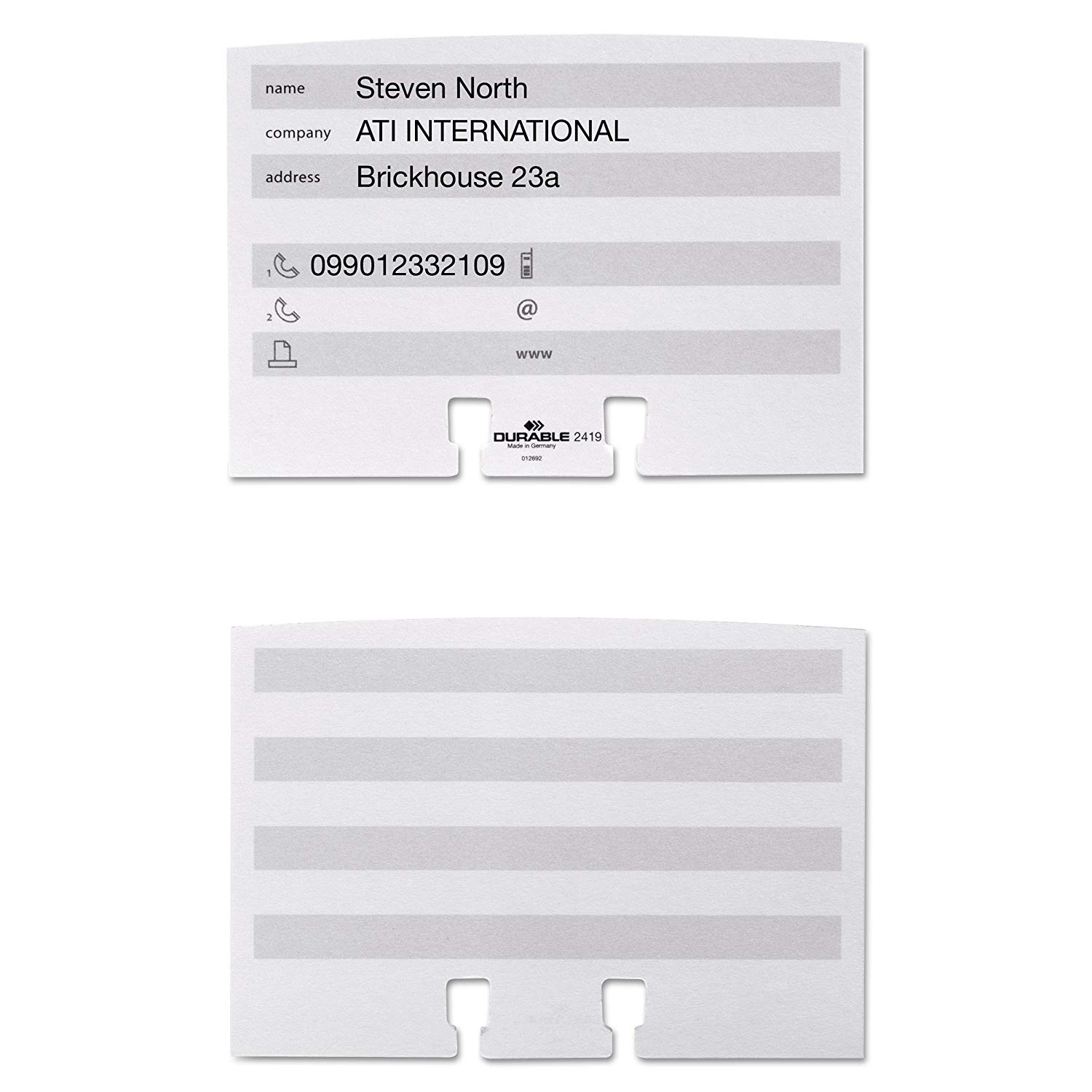 Durable TelIndex Desktop Address Card Holder, Black, 525 Piece Set - Image 3