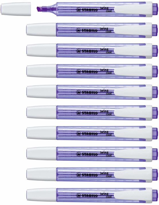 Highlighter - STABILO swing cool Box of 10 Lavender
