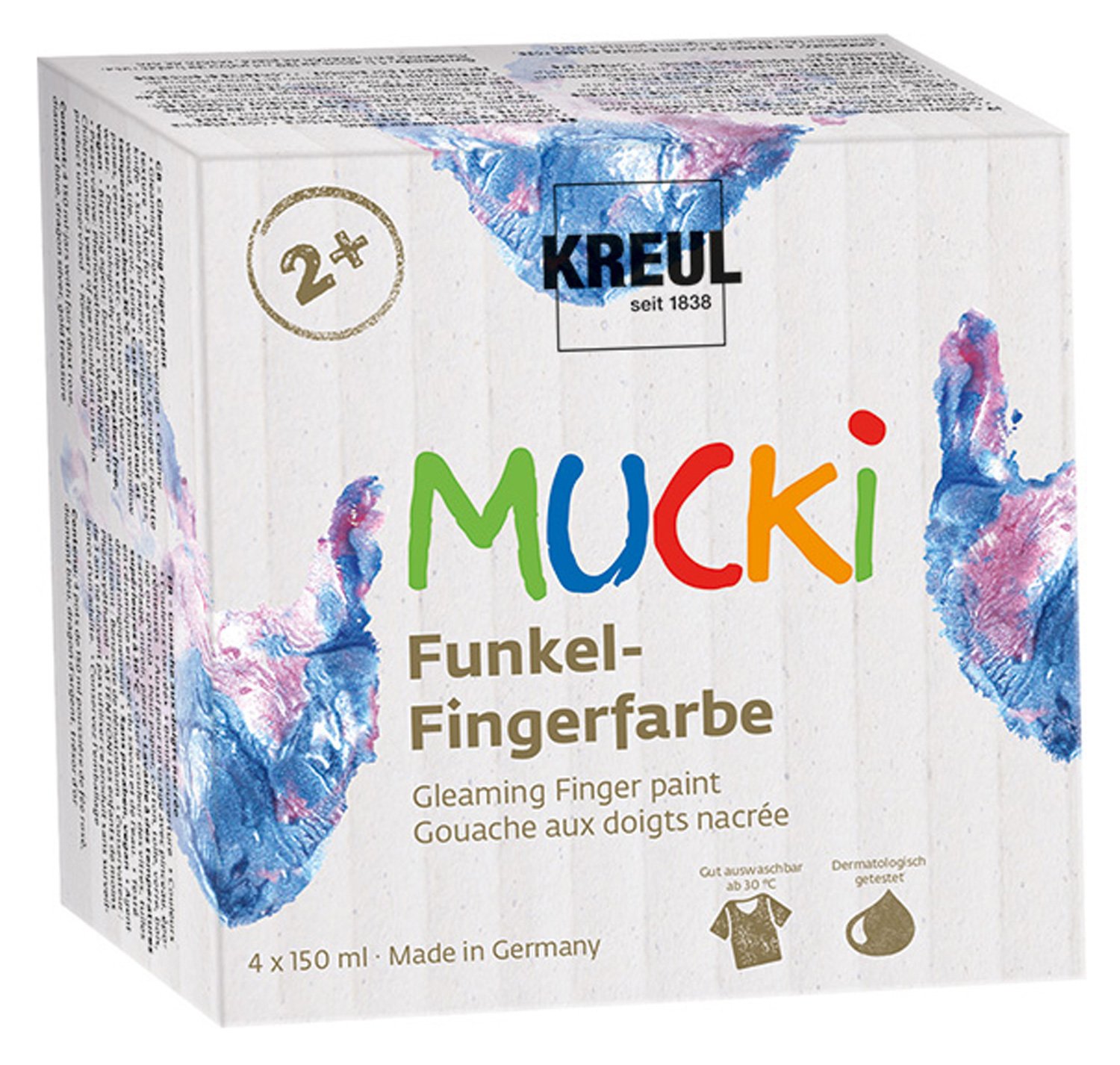 Mucki Sparkle Finger Paint Fairy Dust, 2318, Multi, 600 ml (Pack of 1)