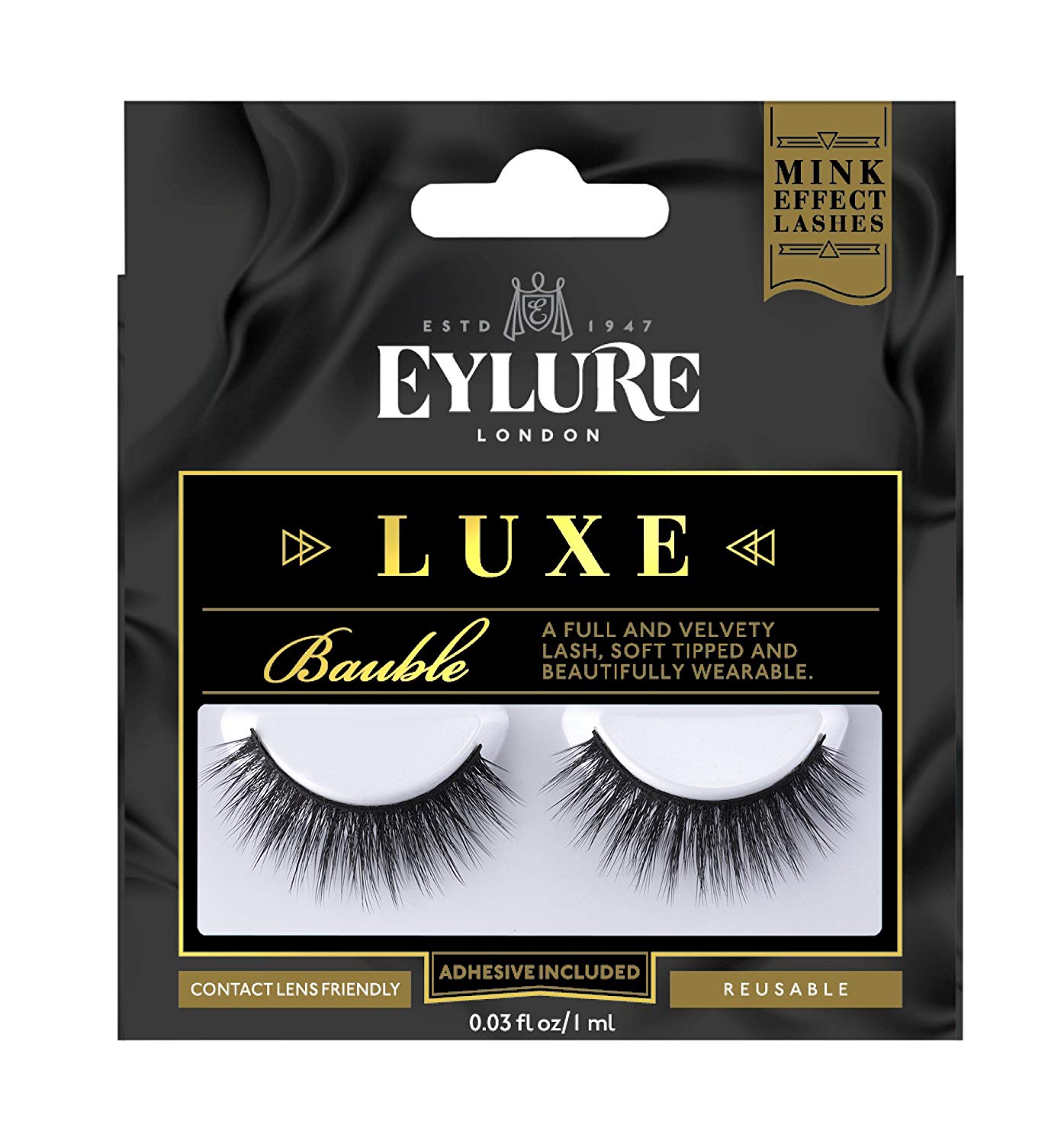 Eylure Luxe Lash Bauble, Black, 2 count (Pack of 1)