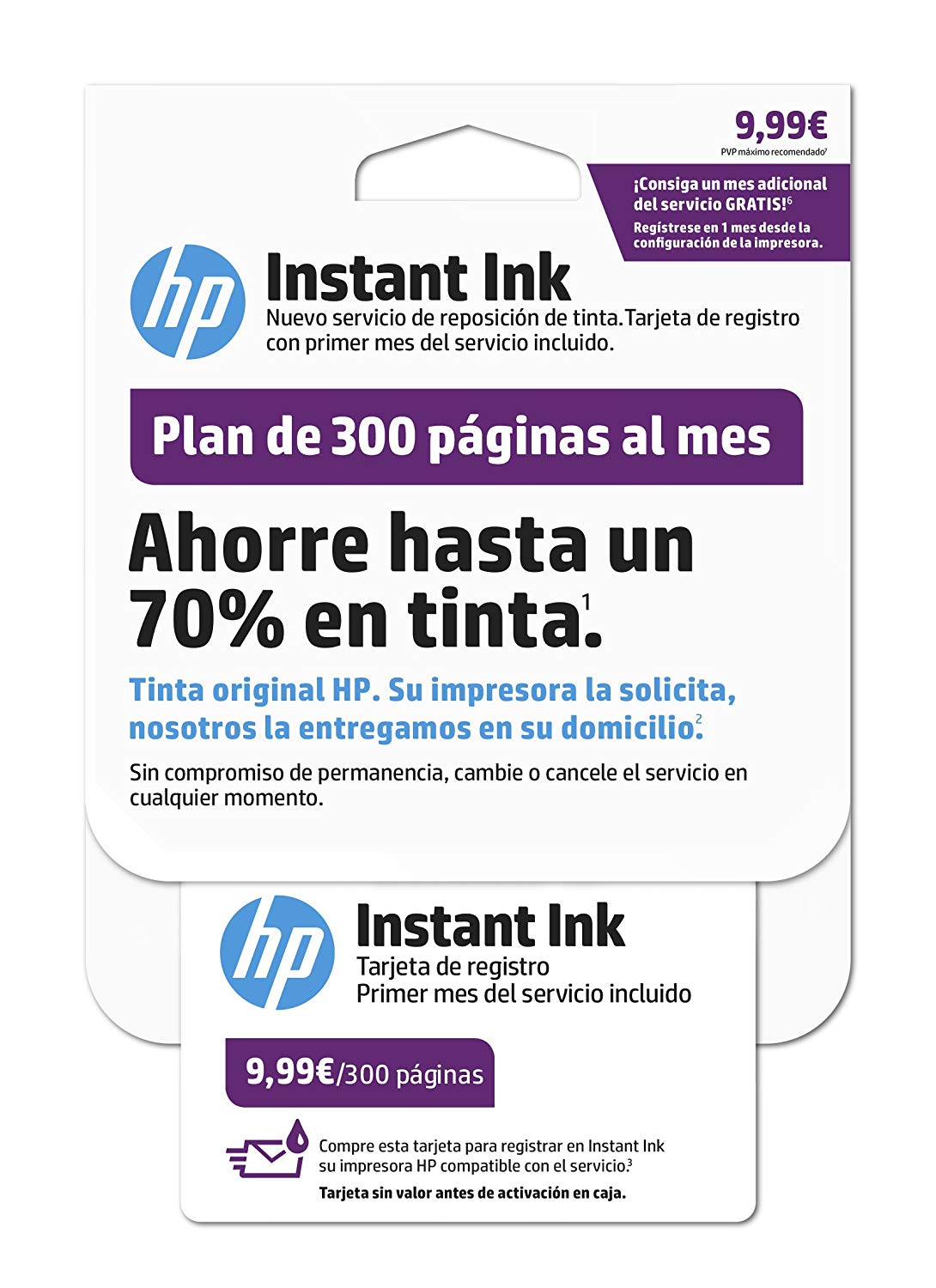 HP Instant Ink – Registration Card, White 300 páginas white – BigaMart