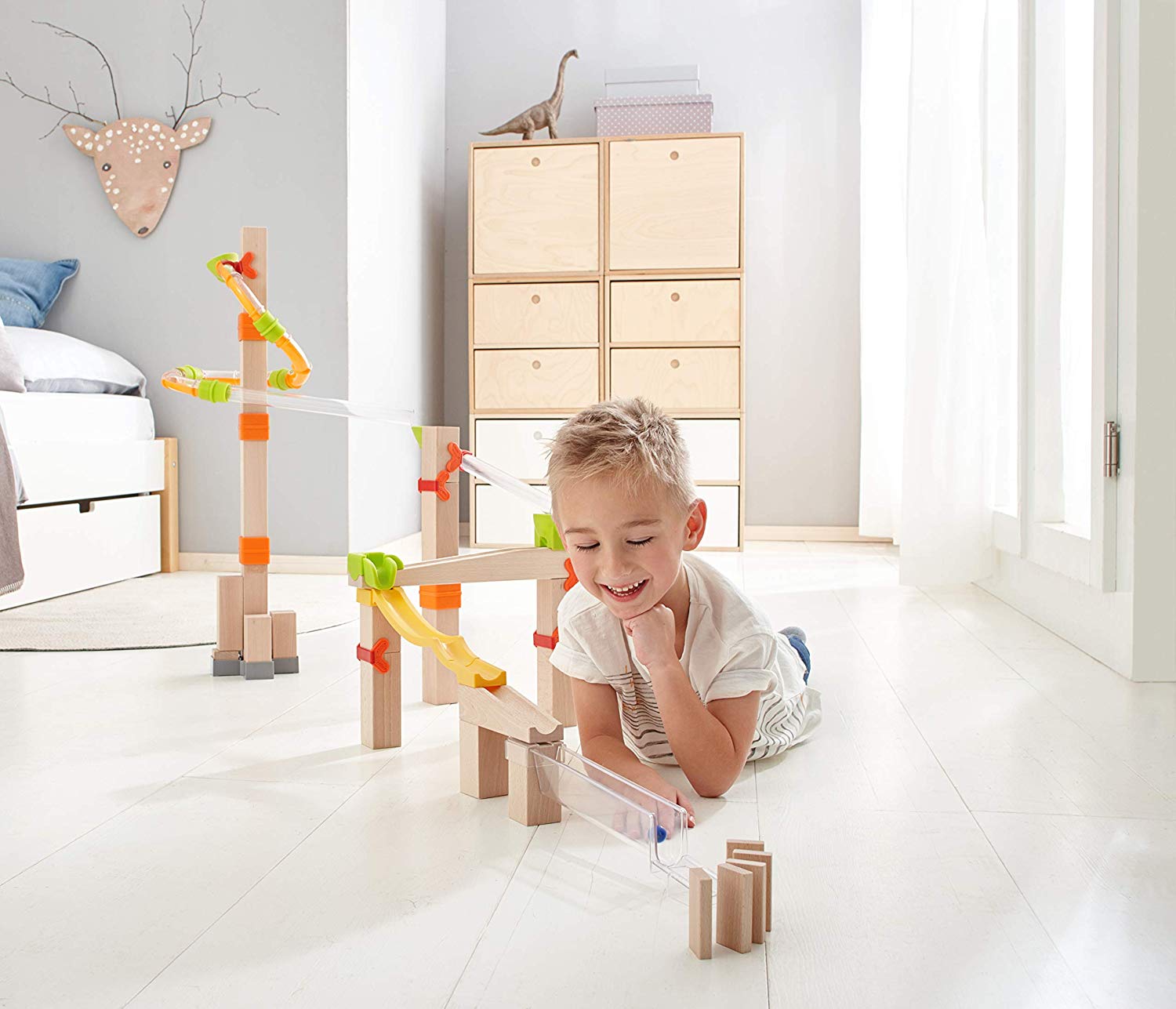 HABA Ball Track – Complementary Set Marble Canyon | wooden marble run ...