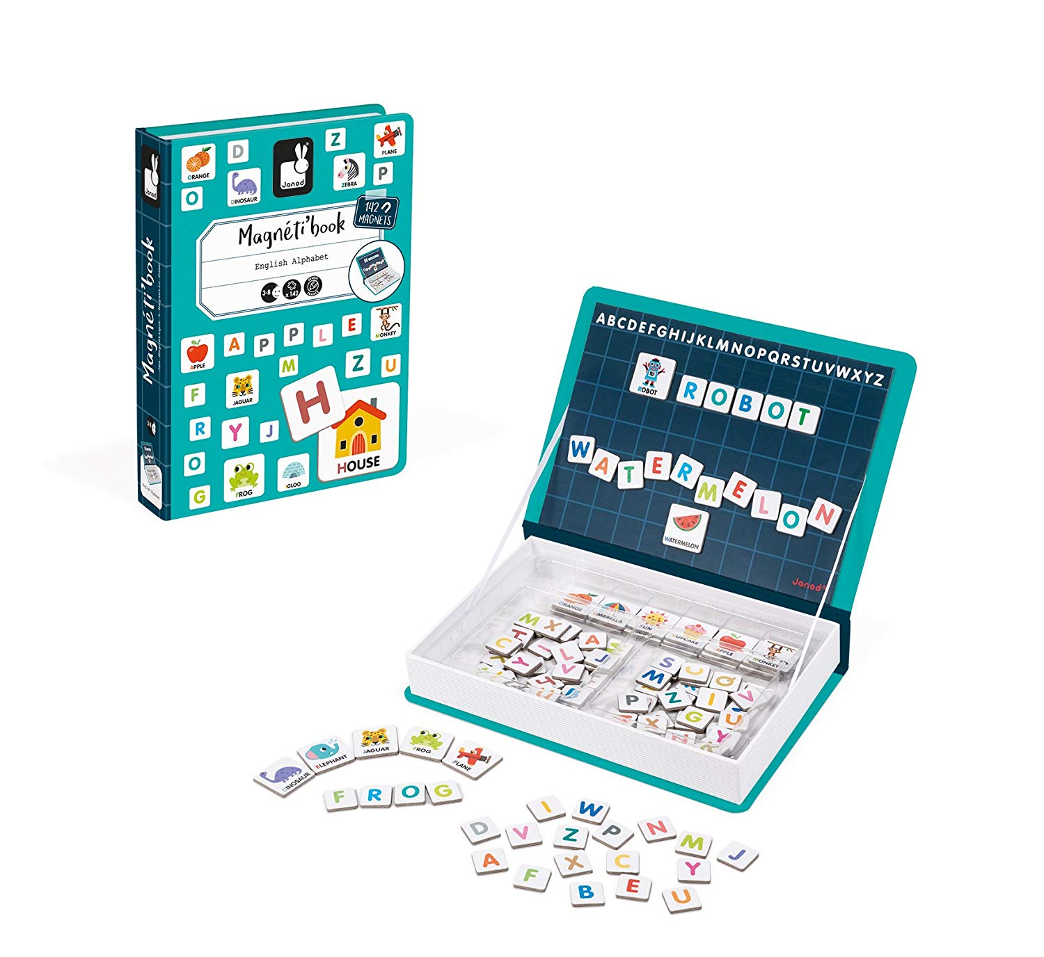 Janod J02712 Magneti'Book Alphabet Educational Game, English Version, Turquoise - Image 3