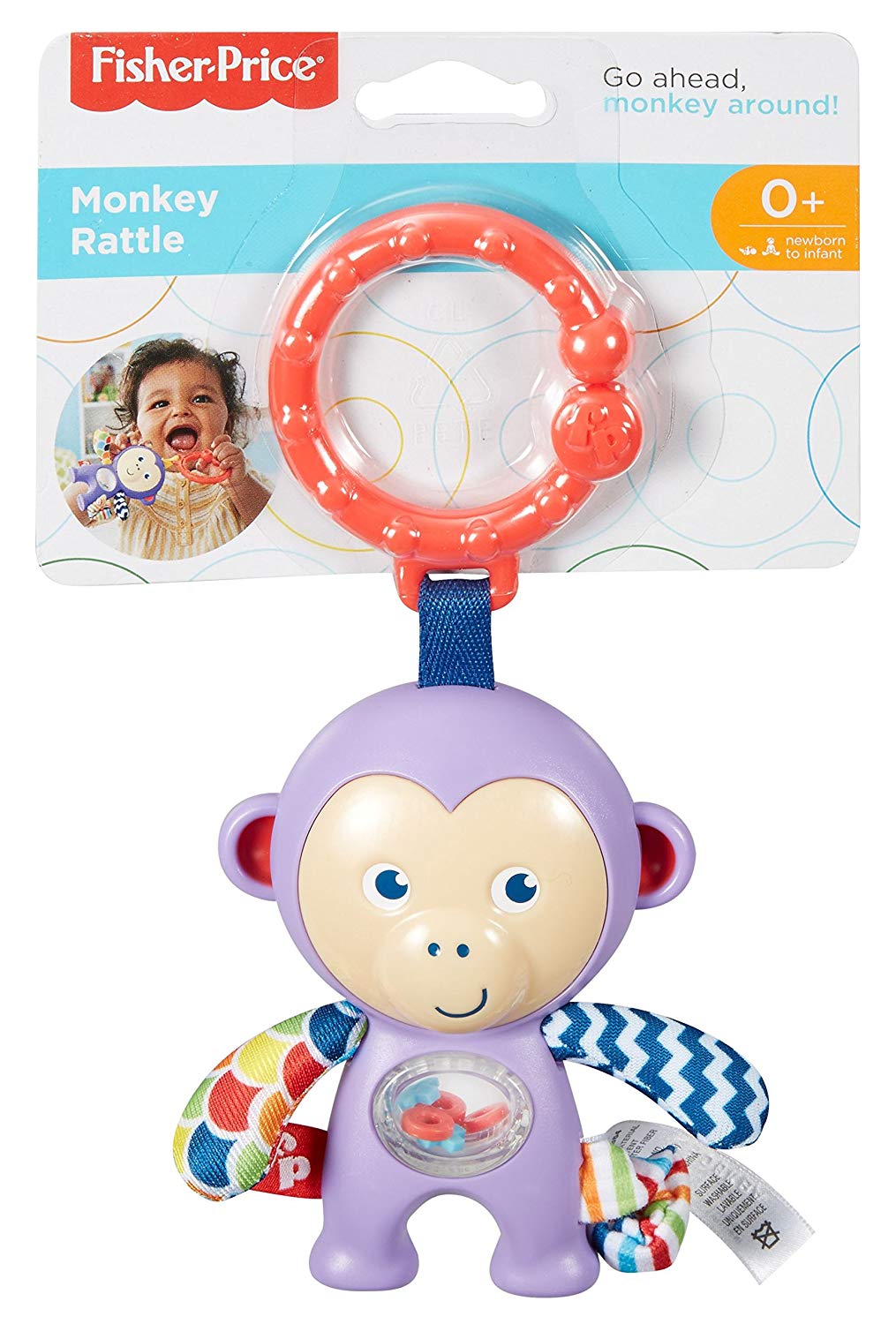 Mattel Fisher-Price DYF91 Monkey Rattle/Teether, 1 Stück (1er Pack) - Image 4